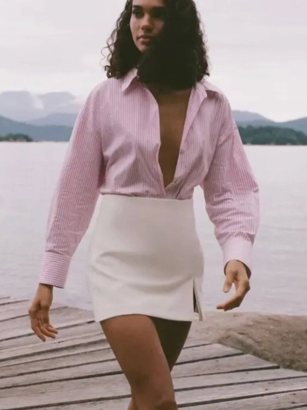 Zara Slit Hem Skort